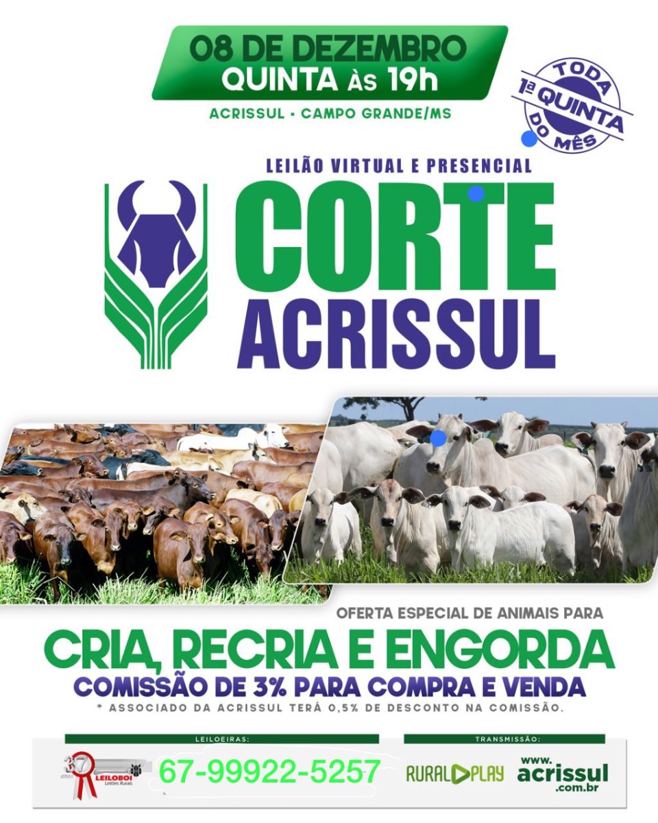 LEILÃO DE CORTE ACRISSUL