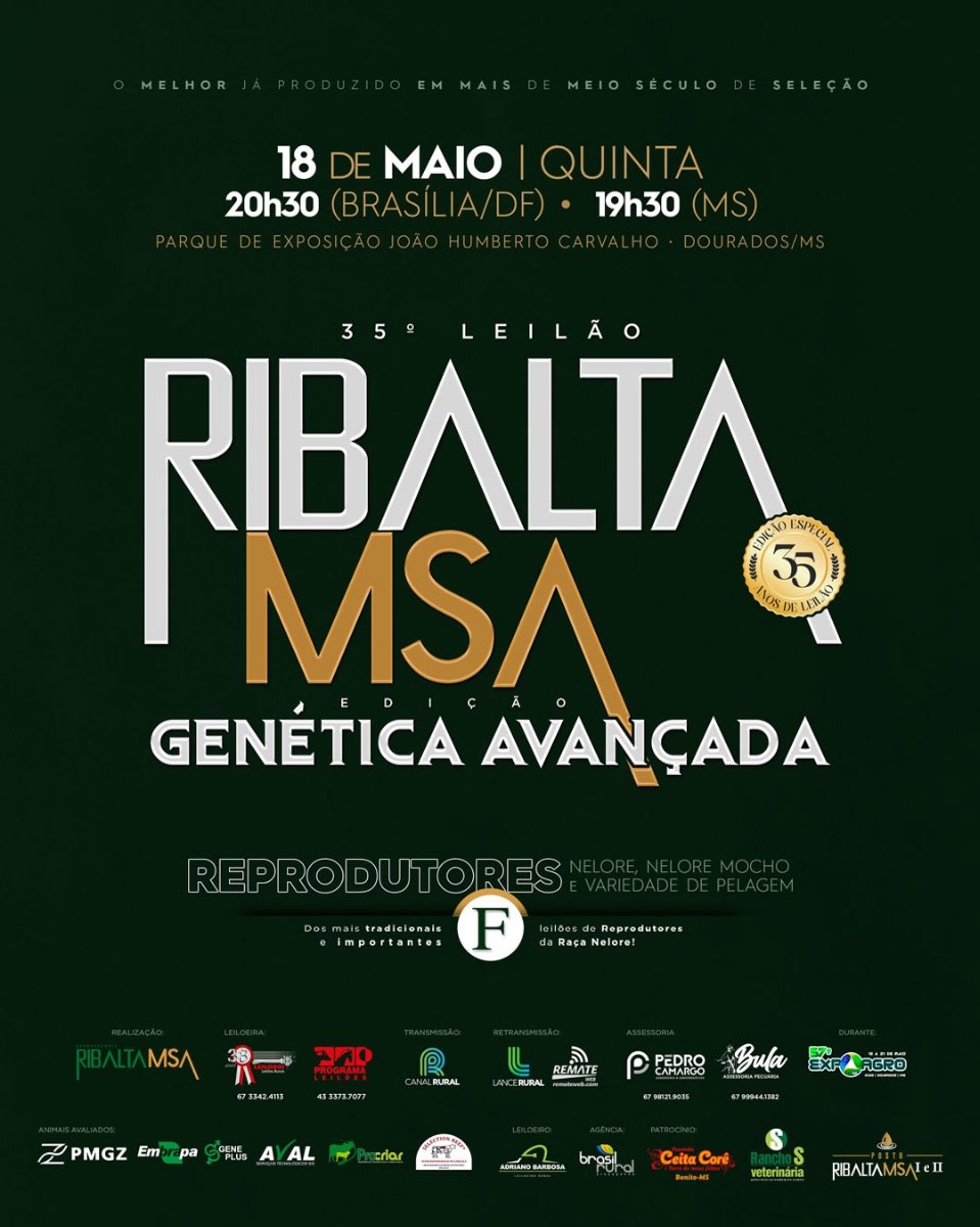 35º LEILÃO AGROPECUÁRIA RIBALTA MSA - EXPOAGRO 2023