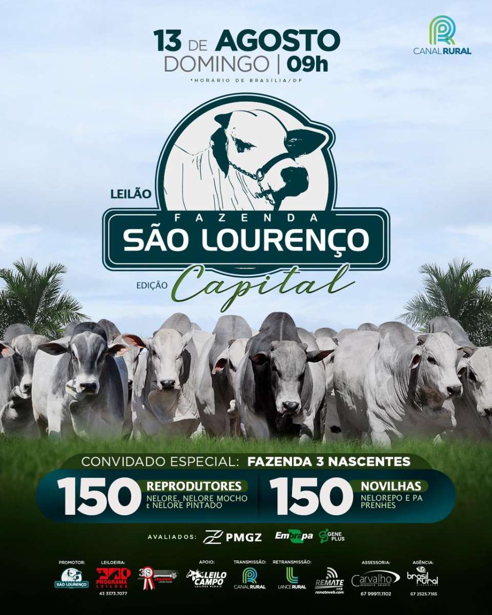 LEILÃO FAZENDA SÃO LOURENÇO - EDIÇÃO CAPITAL 