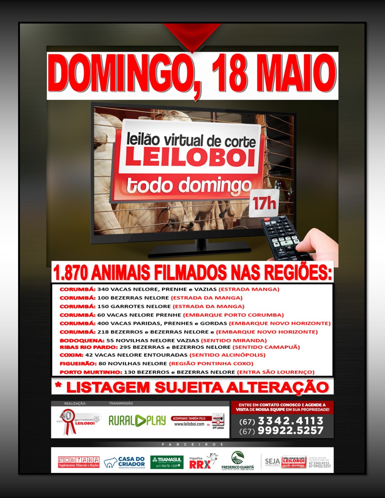LEILÃO LEILOBOI VIRTUAL DE CORTE