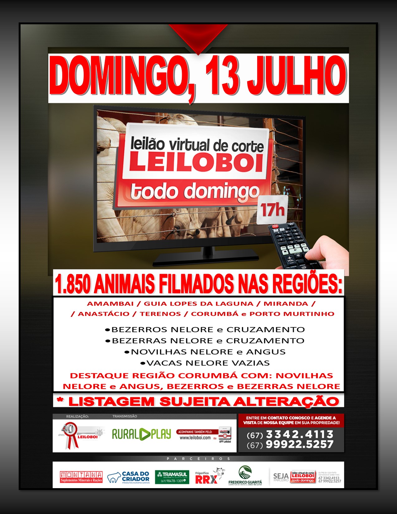 LEILÃO LEILOBOI VIRTUAL DE CORTE