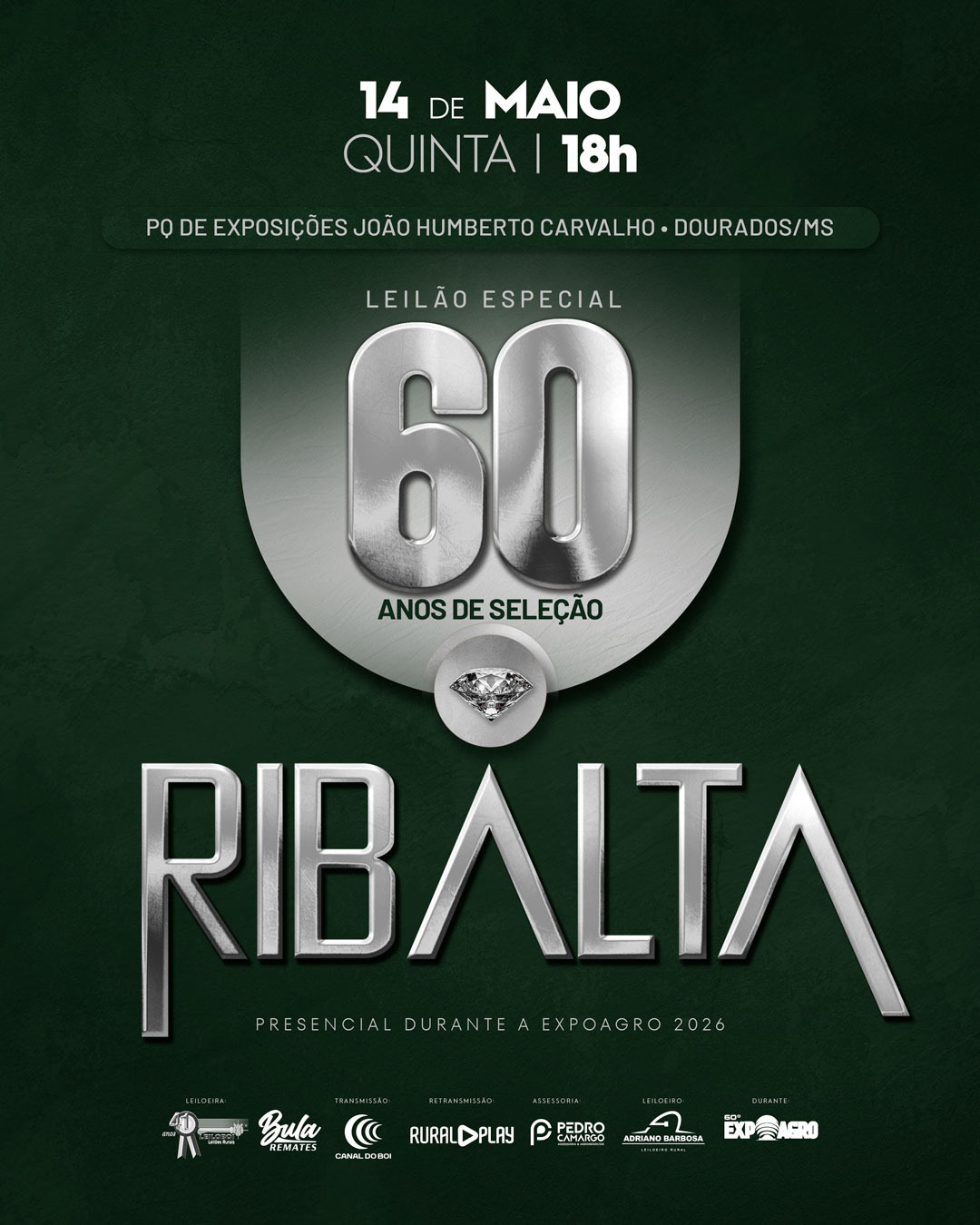 LEILÃO ESPECIAL 60 ANOS RIBALTA - EXPOAGRO 2026