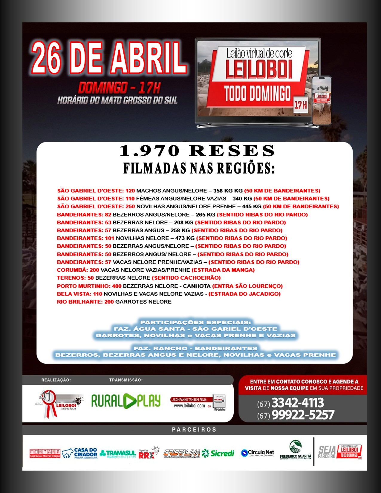 LEILÃO LEILOBOI VIRTUAL DE CORTE