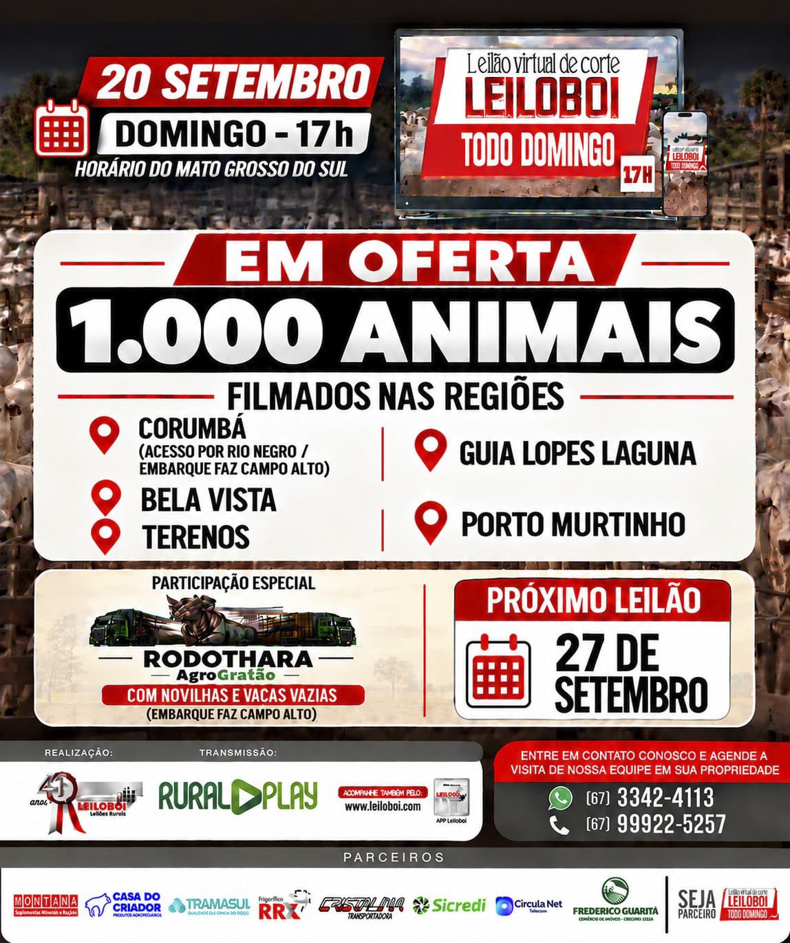 LEILÃO LEILOBOI VIRTUAL DE CORTE