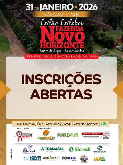 150º Leilão Leiloboi Fazenda Novo Horizonte