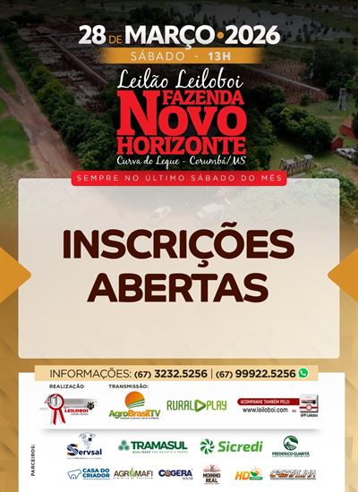 152º Leilão Leiloboi Fazenda Novo Horizonte