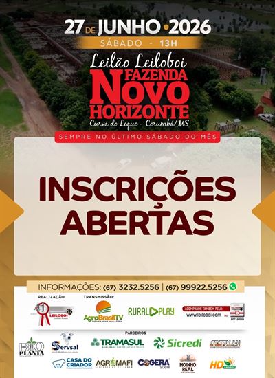 155º Leilão Leiloboi Fazenda Novo Horizonte