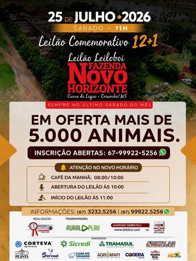 155º Leilão Leiloboi Fazenda Novo Horizonte